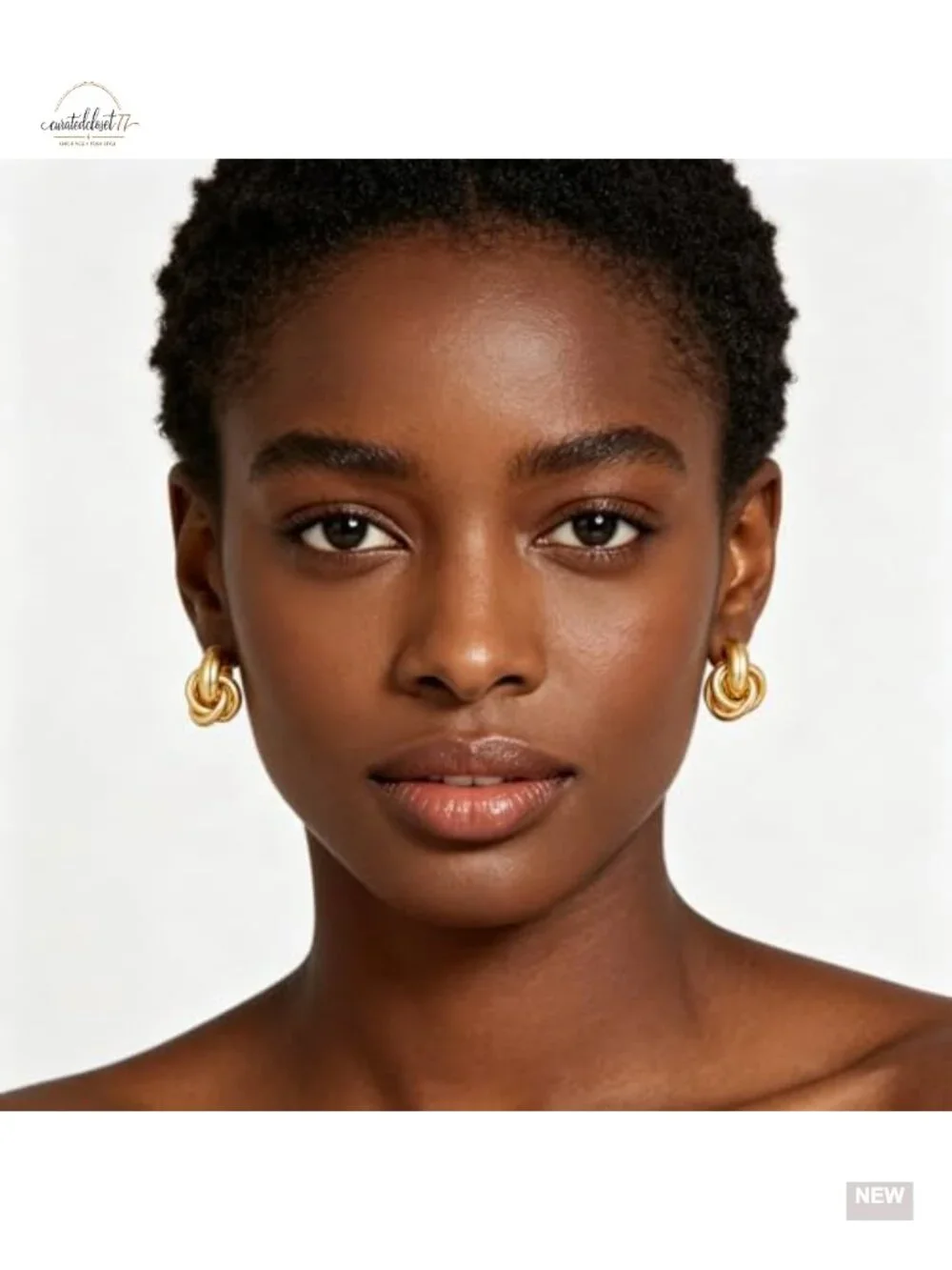 Geometric Drop Dangle Earrings Chunky Knot Stud Twisted Link Earring